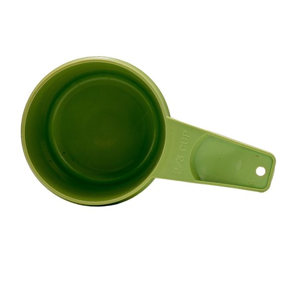 Tupperware 2/3 Cup Measuring Green VTG Replacement Kitchen 763 Scoop - Picture 6 of 9